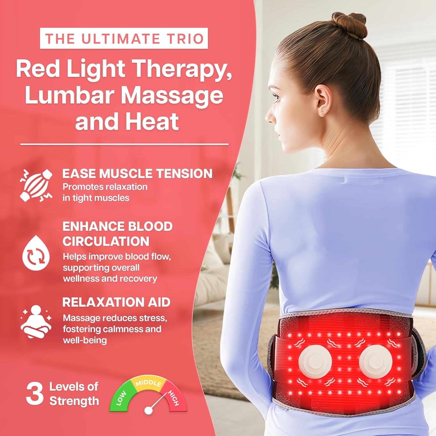 Red Light Infrared Therapy Massage Belt